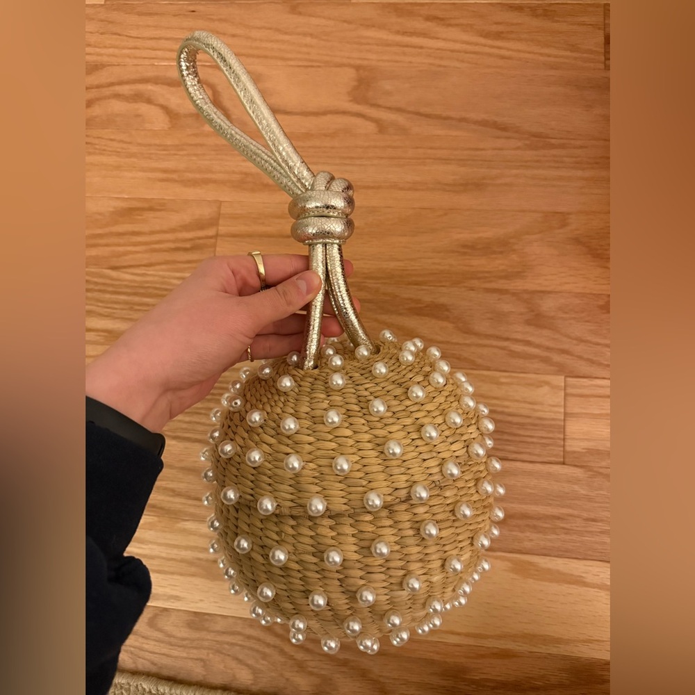 Poolside disco ball bag with pearls - Picture 4 of 6